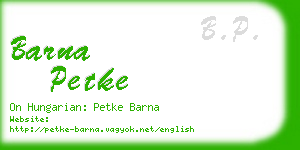 barna petke business card